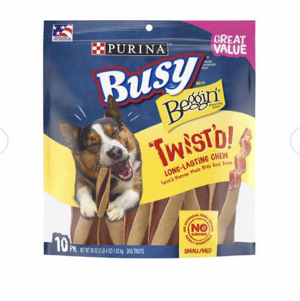 Photo 1 of 4-36 OZ BUSY BONE WITH BEGGIN’ TWIST’D! LONG-LASTING SMALL/MEDIUM DOG TREATS-ORIGINAL-RETAIL VALUE $64-EXP 11/23