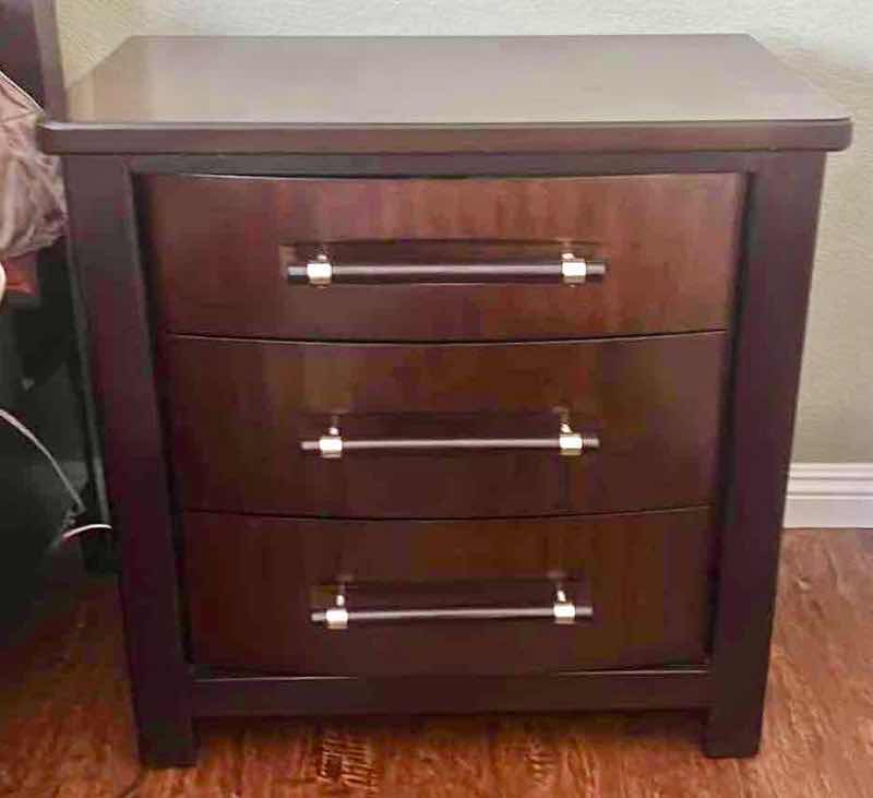 Photo 1 of BEDFORD HEIGHTS TWO-TONE ESPRESSO & CHERRY NIGHTSTAND 29" x 17" H29"