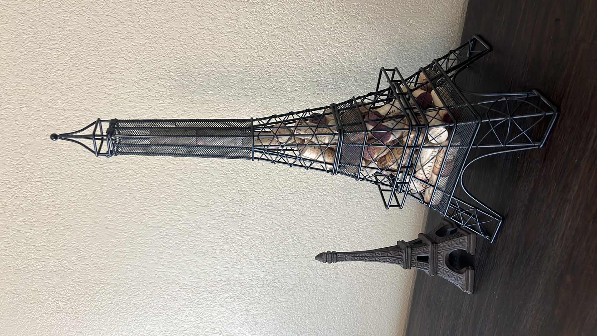 Photo 2 of 2-METAL EIFFEL TOWER FIGURES (TALLEST 20")