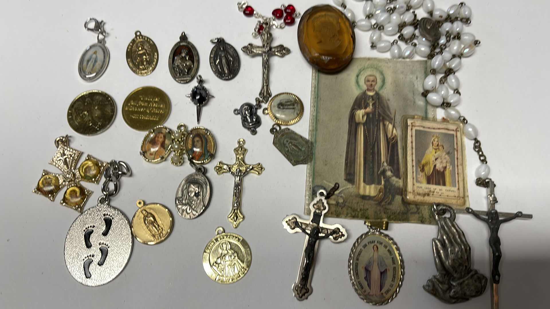 Photo 1 of VINTAGE RELIGIOUS METALS, CRUCFIX PENDENTS AND MORE