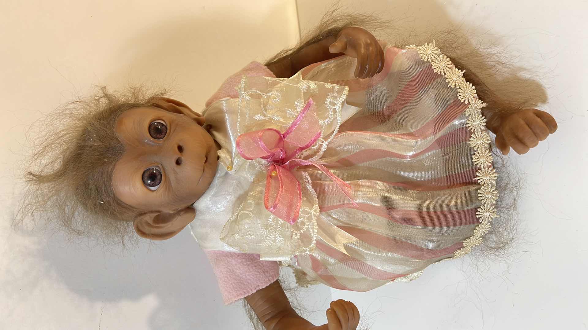 Photo 2 of ASHTON DRAKE POSEABLE BABY "COCO" REAL TOUCH VINYL MONKEY NIB 16 INCHES