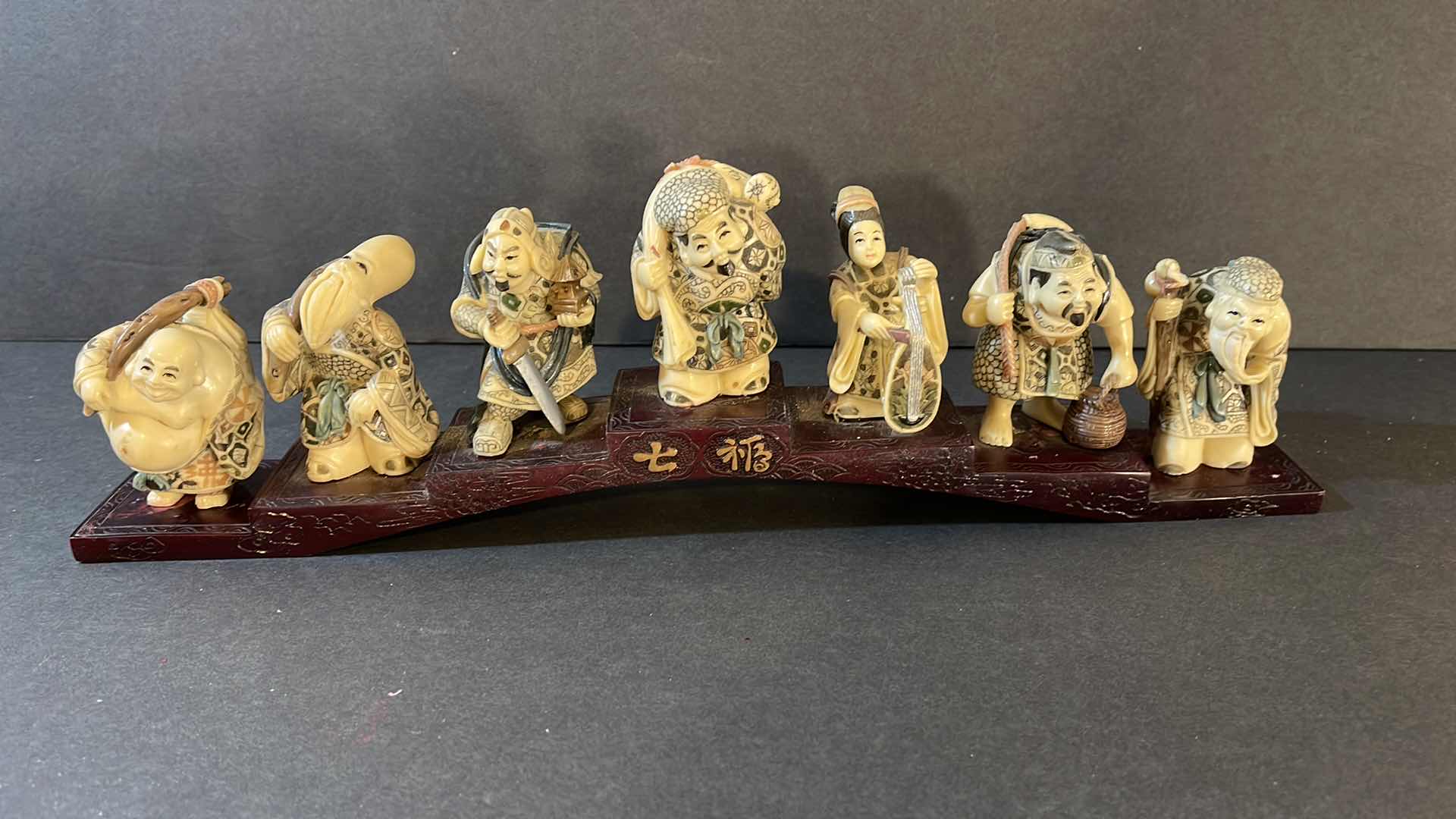 Photo 1 of VINTAGE ASIAN "SEVEN LUCKY GODS"