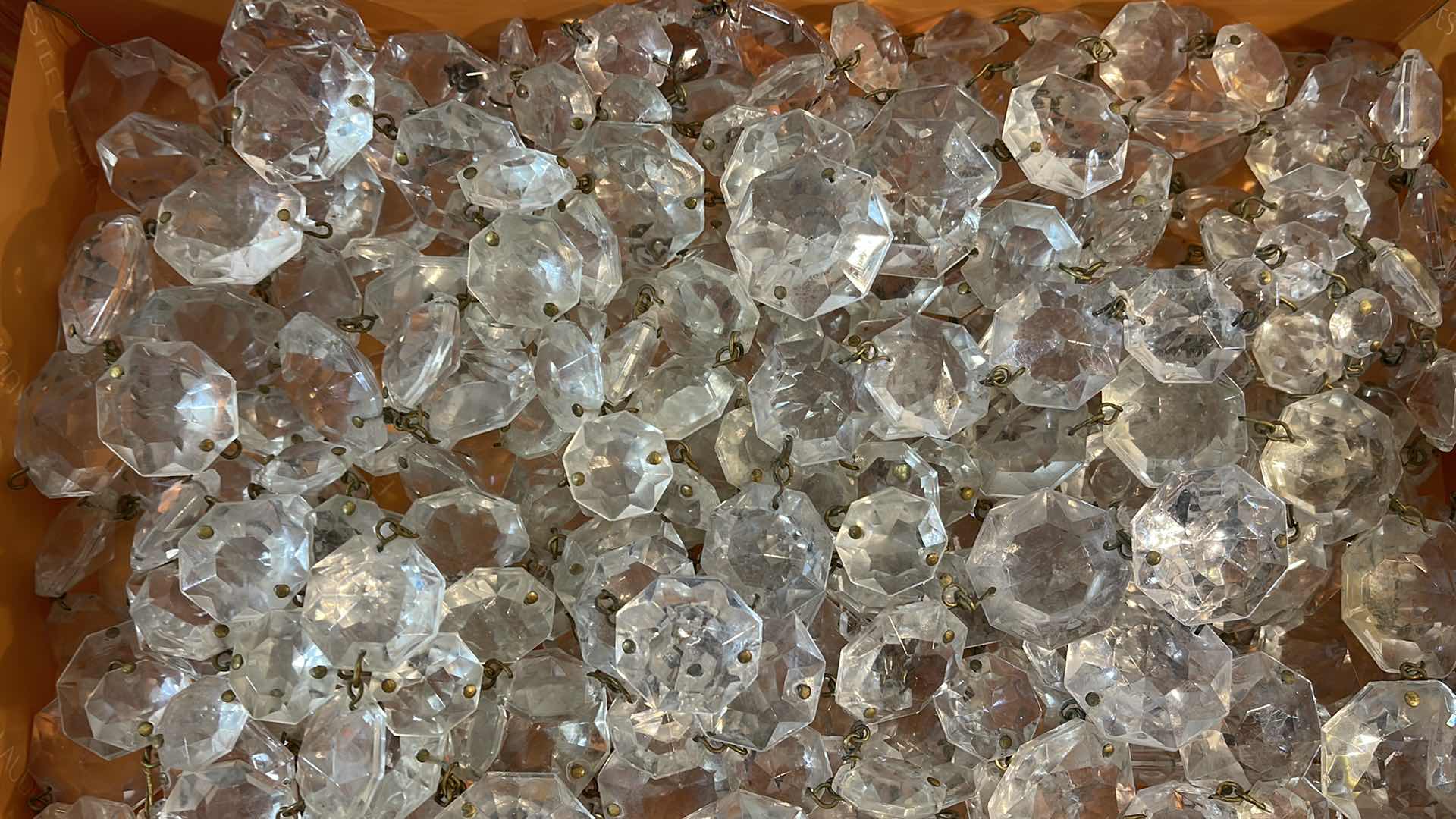 Photo 4 of VINTAGE CHANDELIER CRYSTALS GREAT FOR CRAFTS 