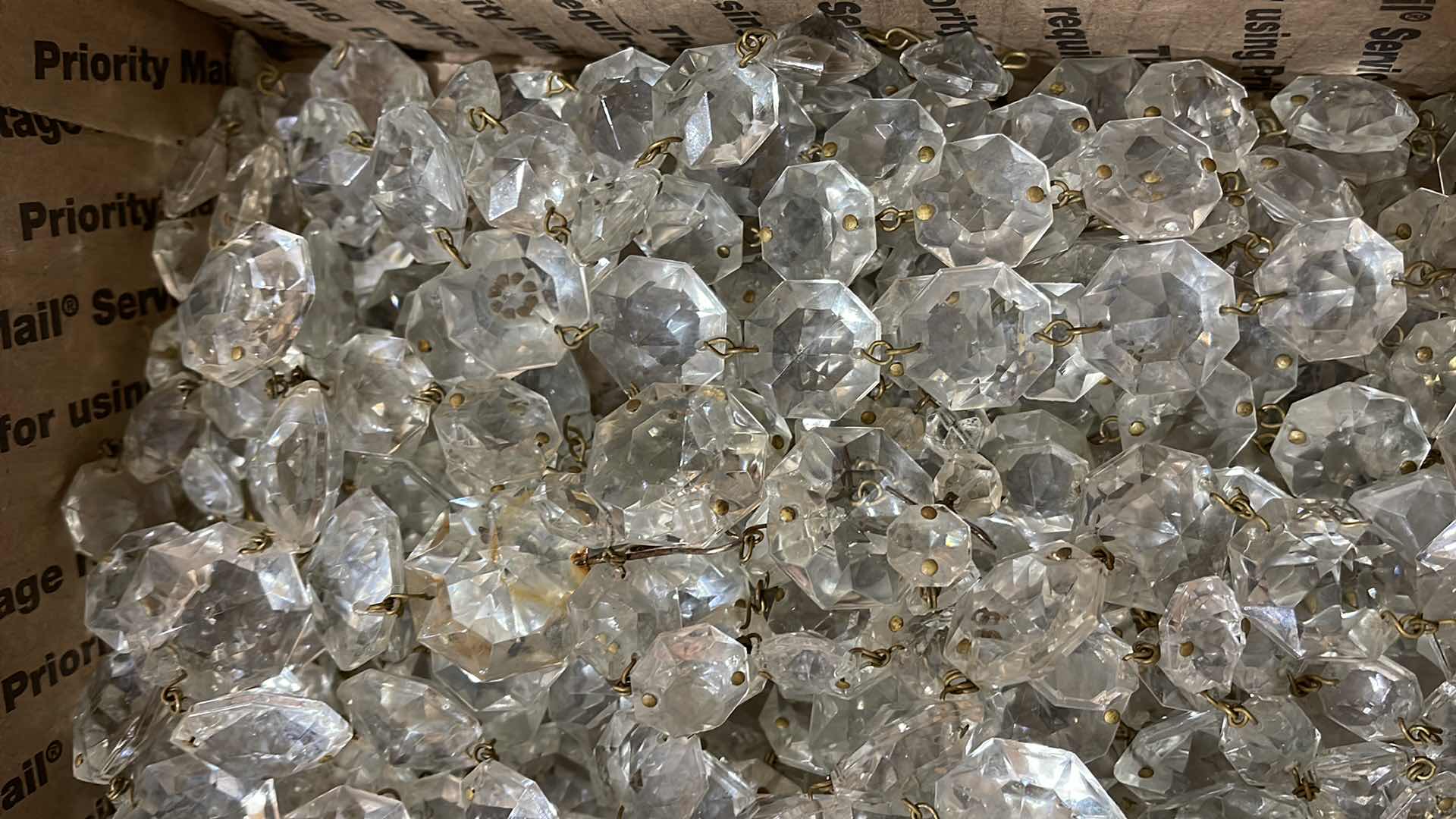 Photo 2 of VINTAGE CHANDELIER CRYSTALS GREAT FOR CRAFTS