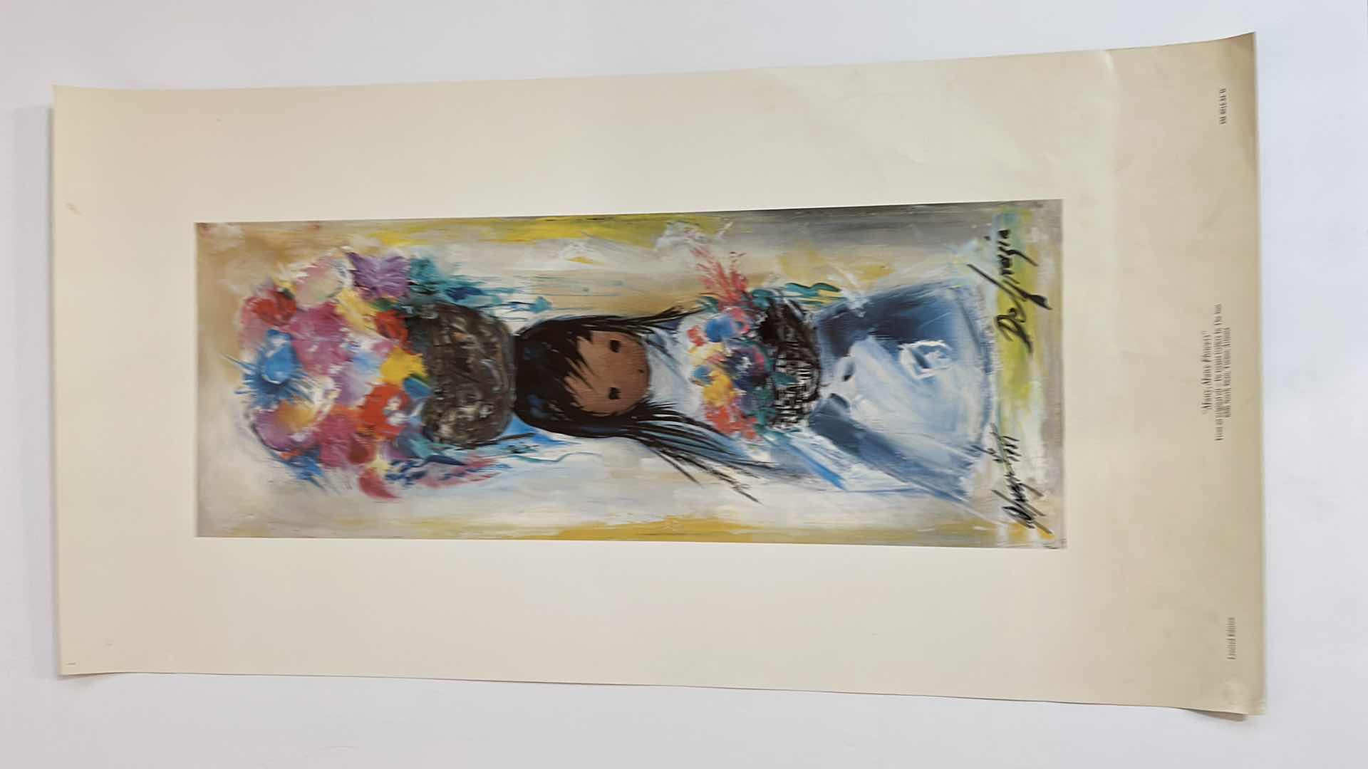 Photo 1 of DEGRAZIA "MANY MANY FLOWERS " PRINT PEN SIGNED BY ARTIST 1981