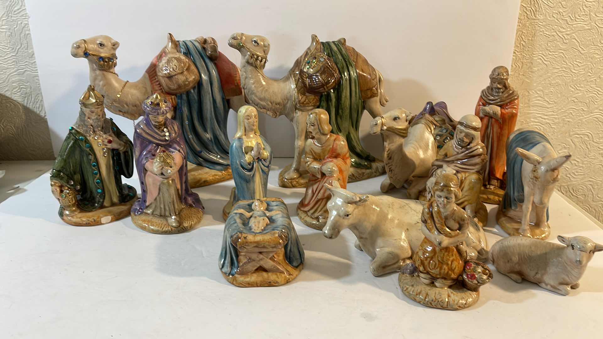 Photo 1 of 1978 HANDCRAFTED GLAZED POTTERY NATIVITY