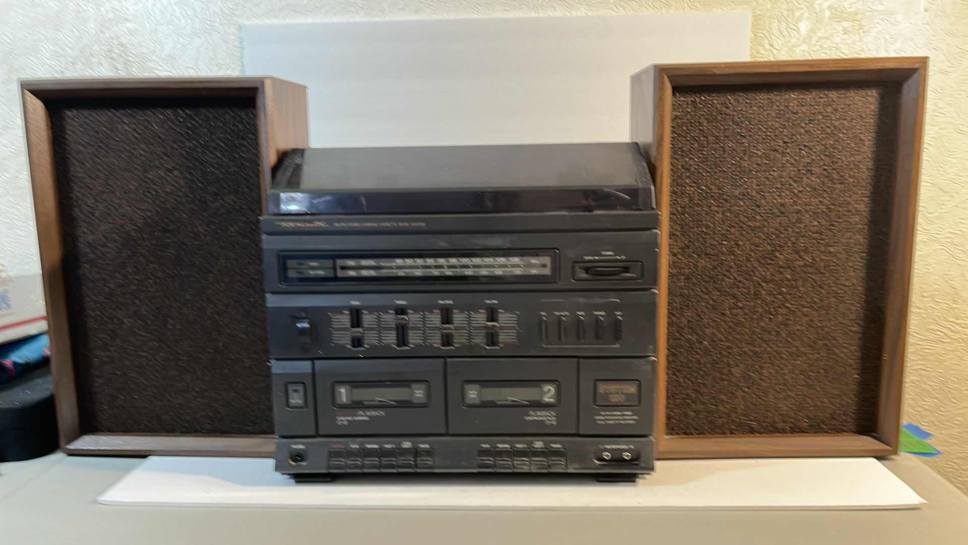 Photo 1 of REALISTIC AM/FM STEREO DUBBING CASSETTE MUSIC SYSTEM- SYSTEM 120  & LLOYD’S SPEAKERS MODEL WW-9481 SERIES-08