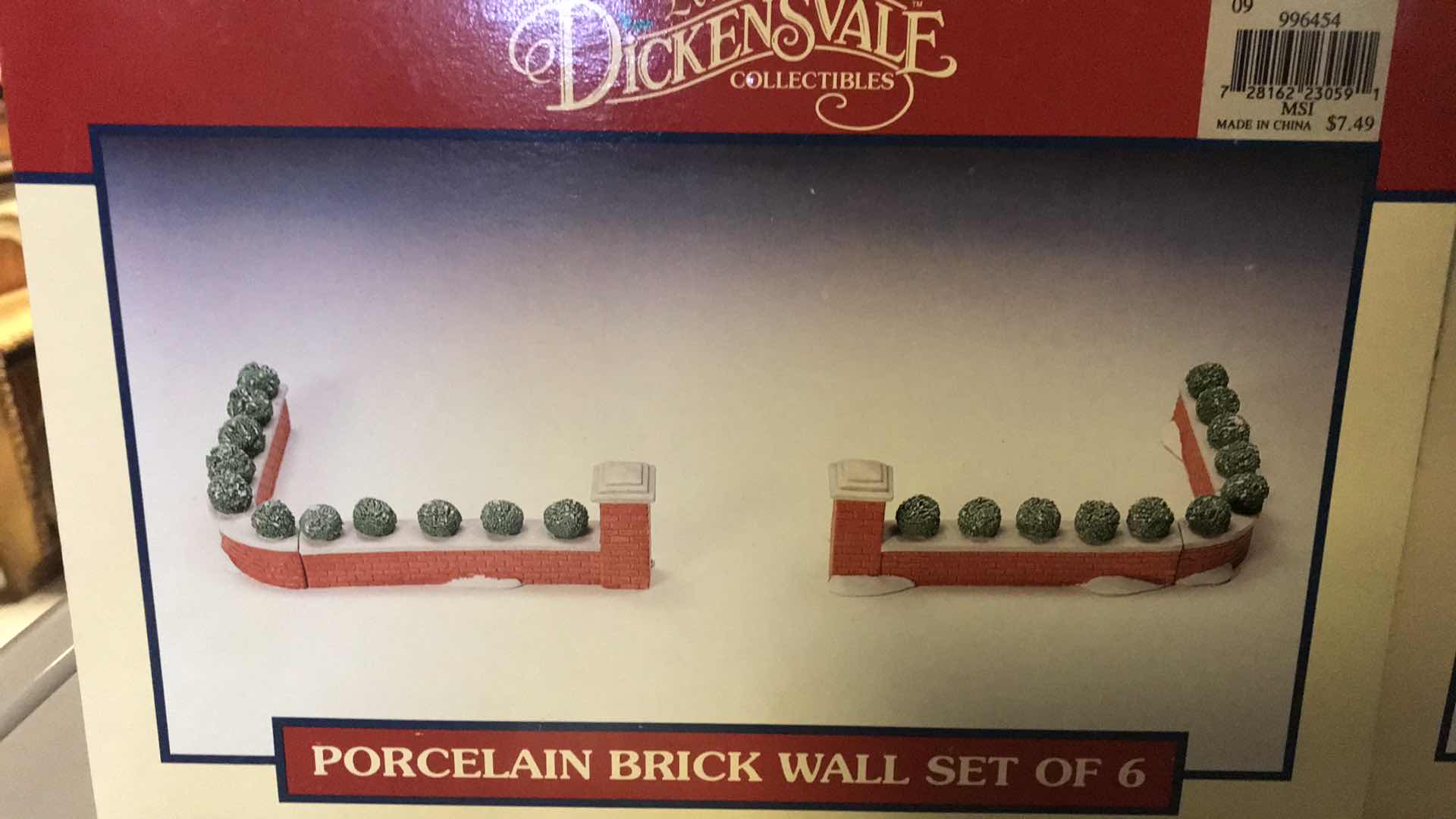 Photo 5 of LEMAX DICKENSVALE COLLECTABLES PORCELAIN LIGHTED HOUSES AND BRICK WALL