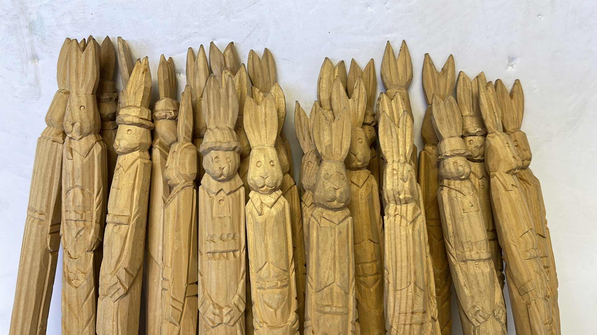 Photo 1 of CARVED WOOD RABBITS