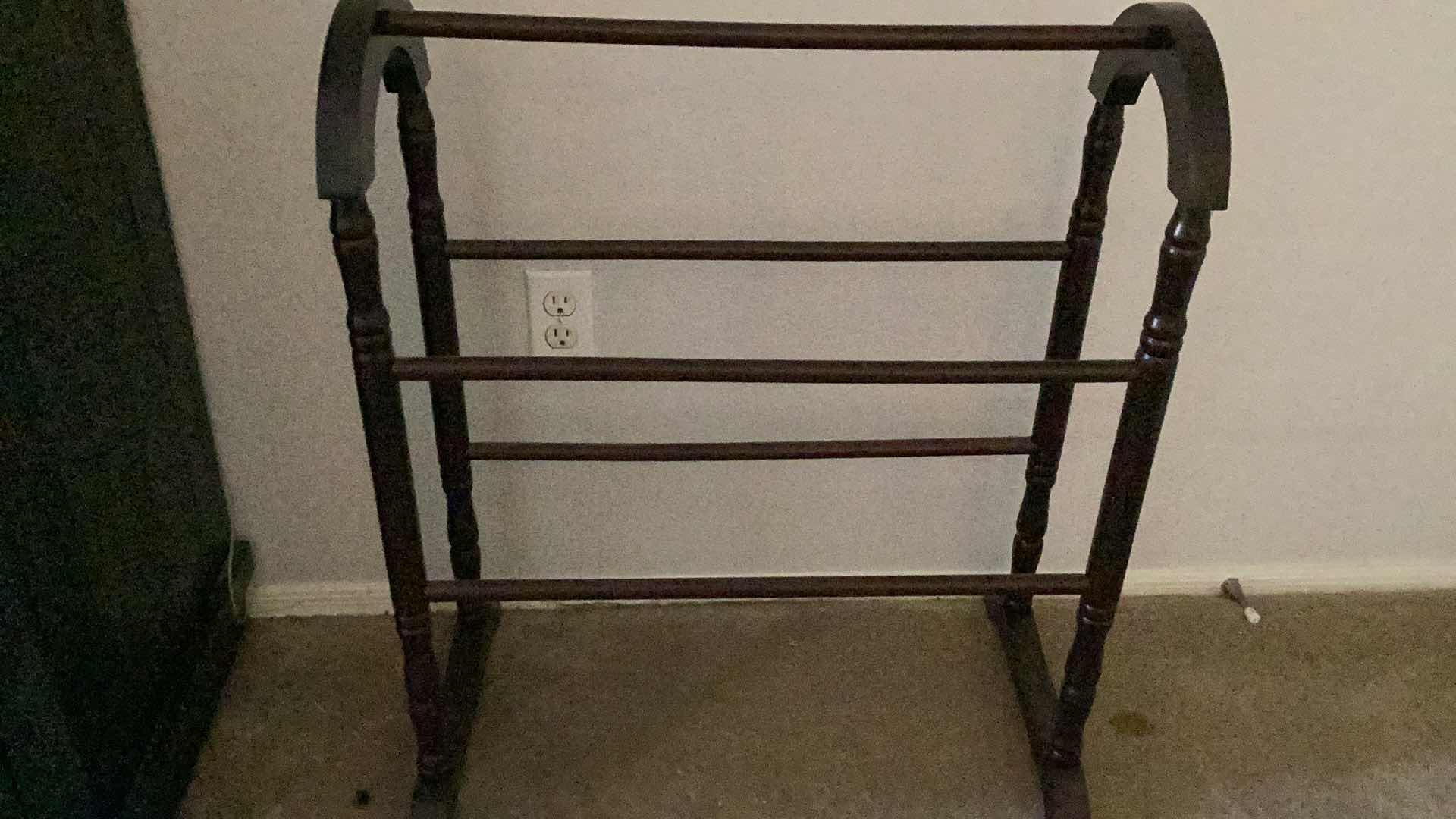 Photo 1 of WOOD BLANKET RACK