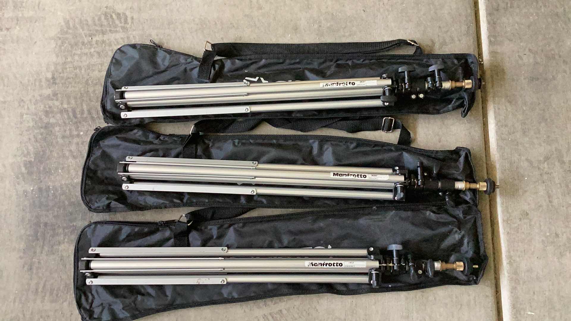 Photo 1 of 3 MANFROTTO ALUMINUM TRIPODS WITH CASES