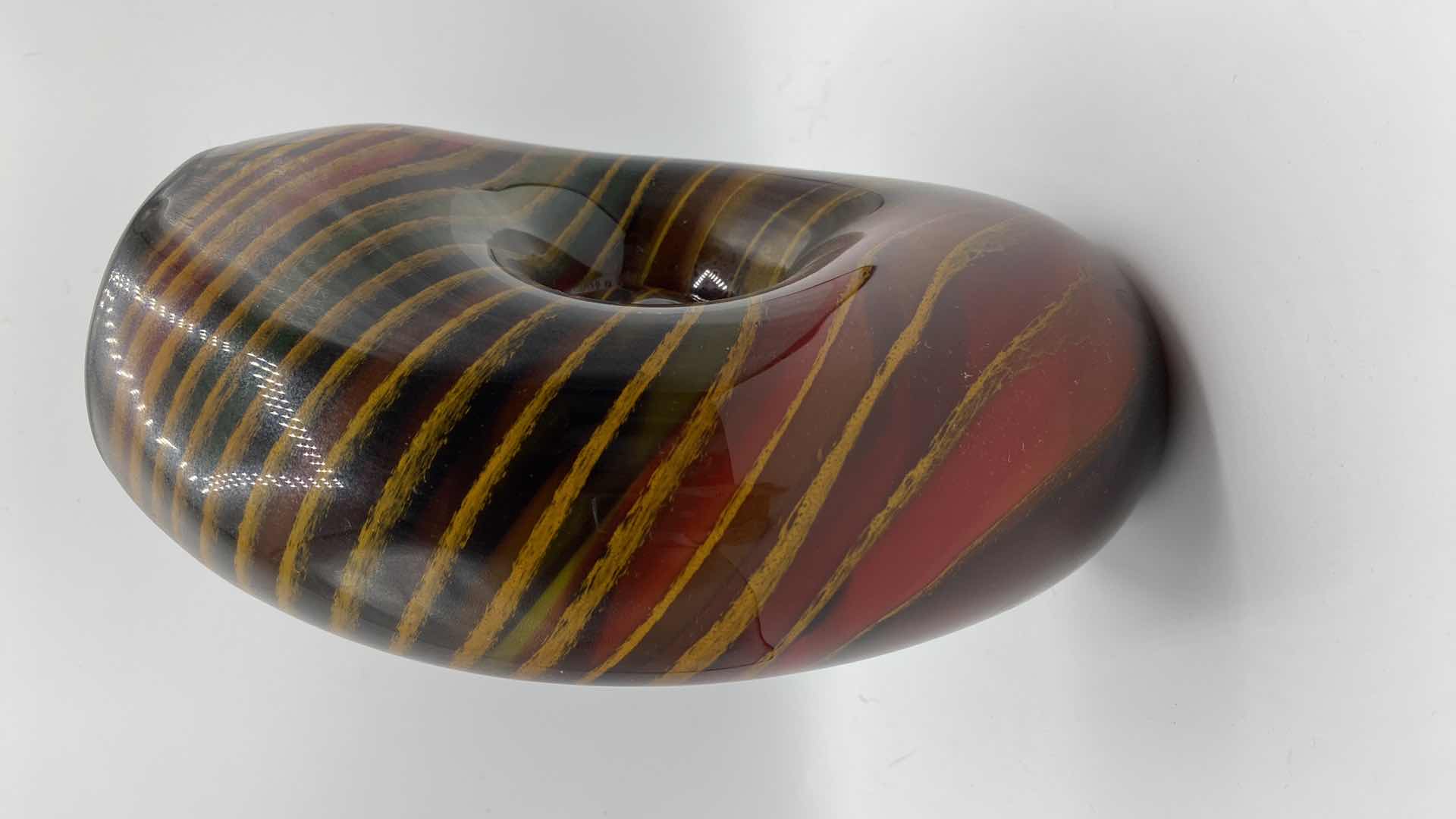Photo 3 of DALE TIFFANY HAND BLOWN GLASS VASE H10”