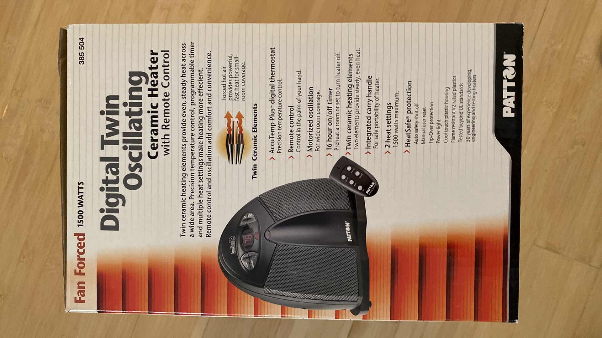 Photo 1 of PATTIN DIGITAL TWIN OSCILLATING CERAMIC HEATER