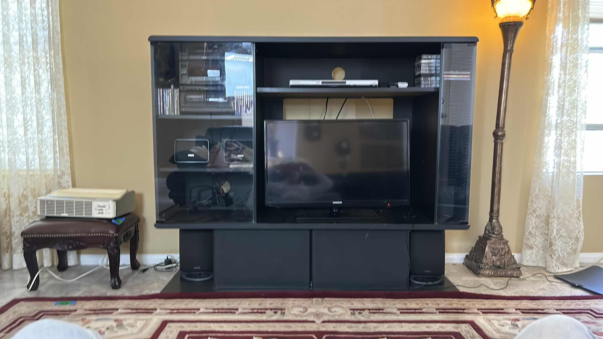 Photo 5 of BLACK ENTERTAINMENT CENTER 58” x 20” x H48” (CONTENTS NOT INCLUDED)