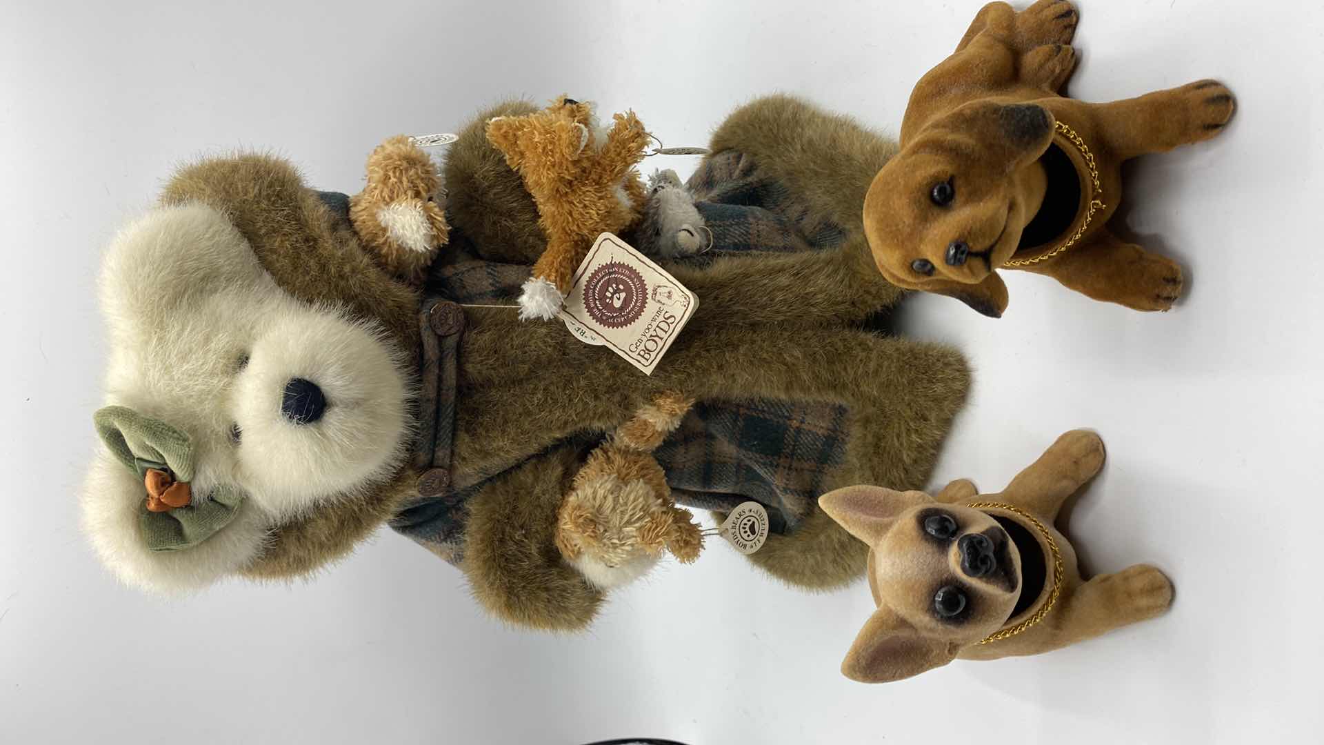 Photo 1 of BOYD BEAR COLLECTIBLE AND PAIR OF DOGS