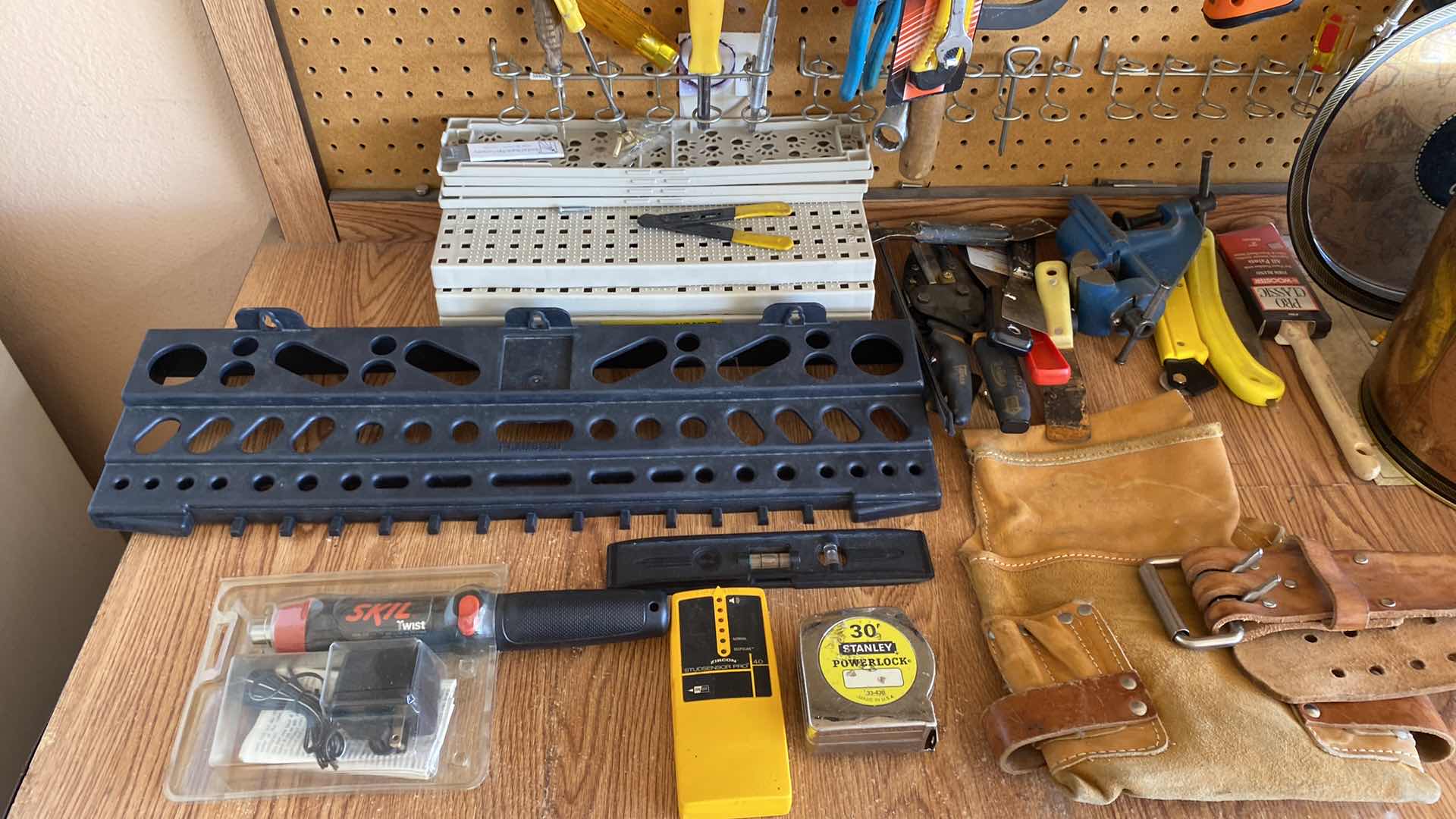 Photo 3 of TOOLS ON WALL AND TOP SHELF OF CABINET GARAGE