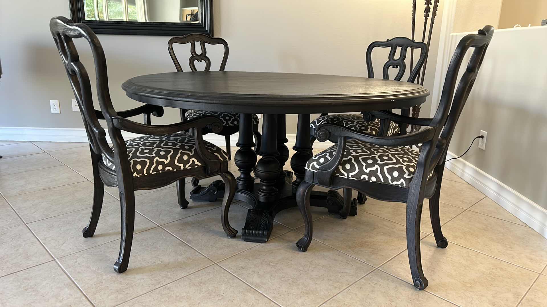 Photo 2 of STANLEY BLACK RUSTICA 64” ROUND TABLE WITH FOUR CHAIRS ESTIMATED VALUE $5245