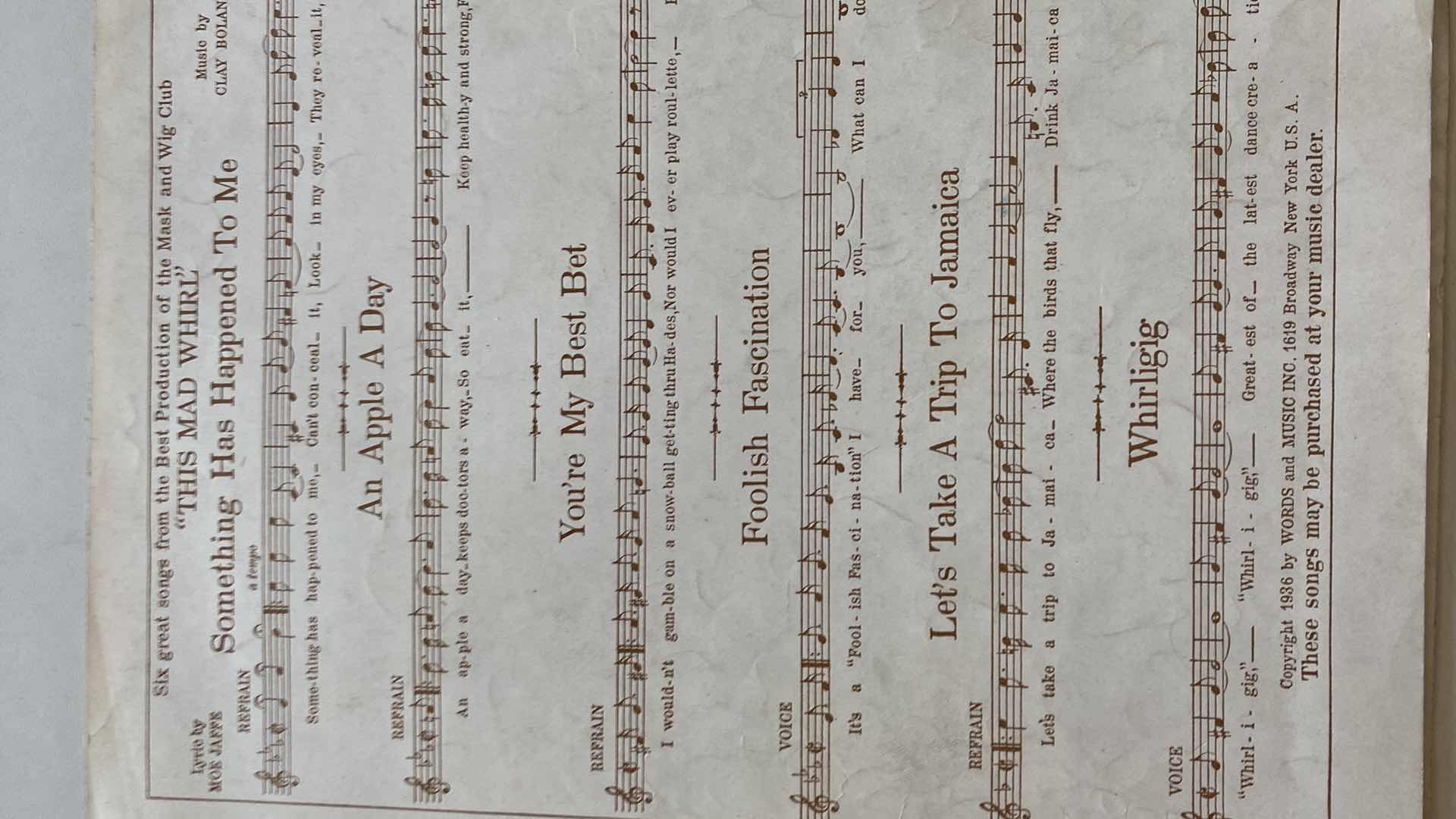 Photo 3 of VINTAGE SHEET MUSIC