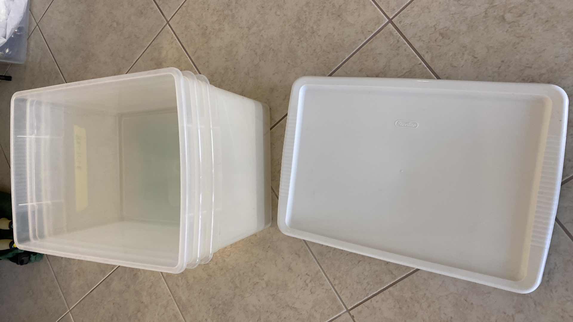 Photo 2 of 3 STERILITE STORAGE TOTES WITH LIDS 22” X 16” H12”