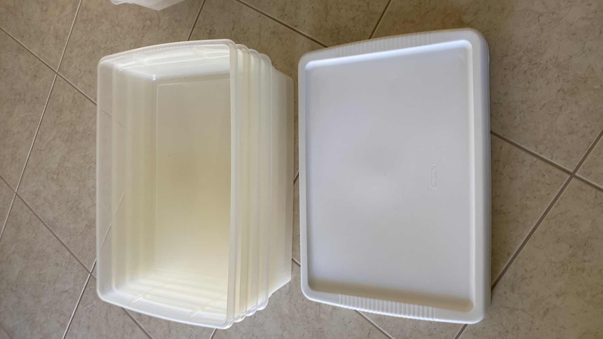 Photo 1 of 4 STERILITE STORAGE TOTES WITH LIDS 22” X 15” H6”