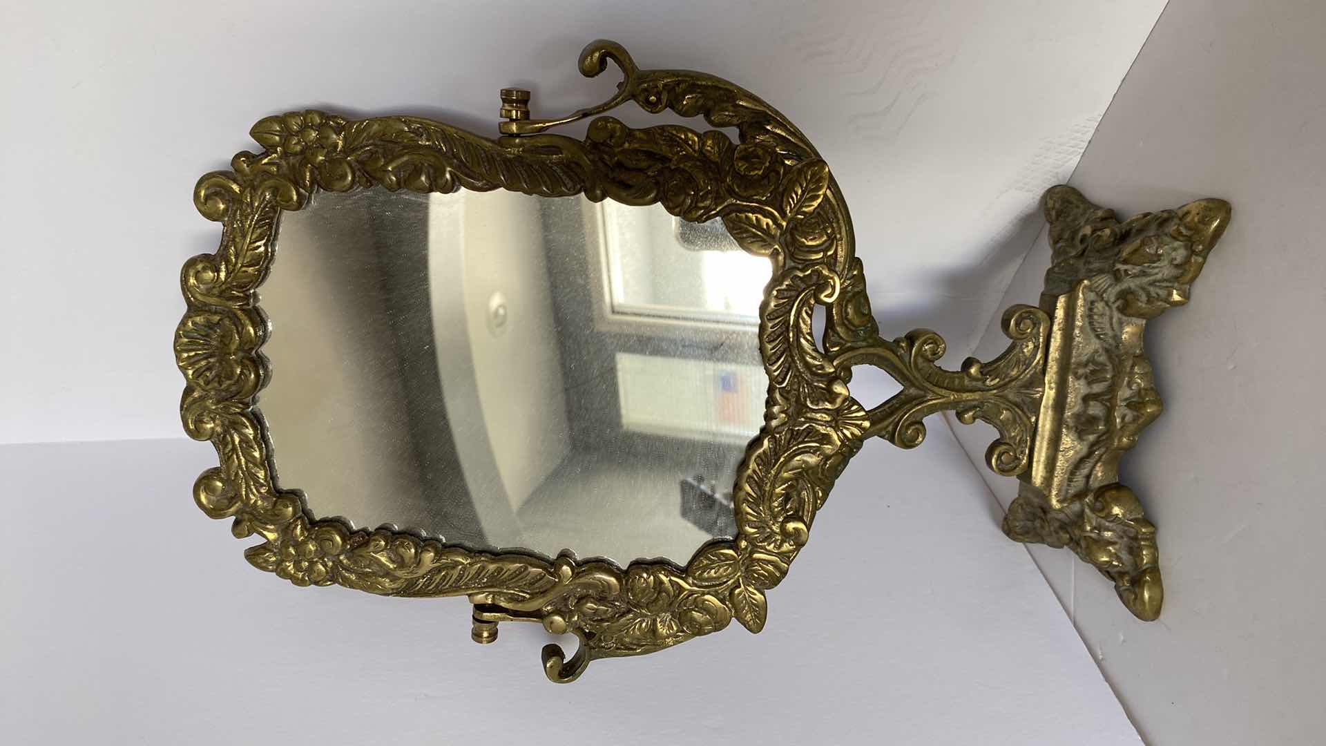 Photo 4 of BRASS TABLE MIRROR 9” X 15”