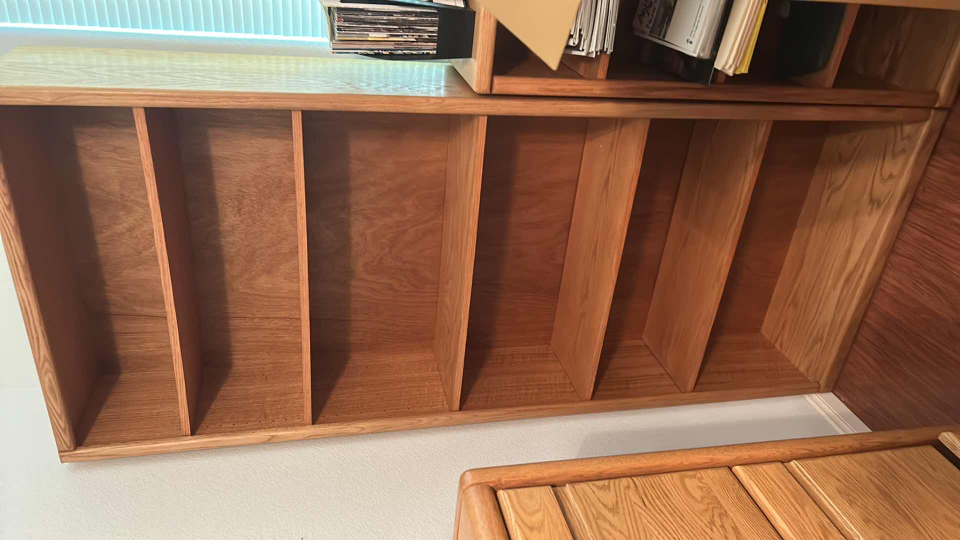 Photo 4 of TALL WOOD BOOK SHELVES (ADJUSTABLE) 35” x 13” x H7’