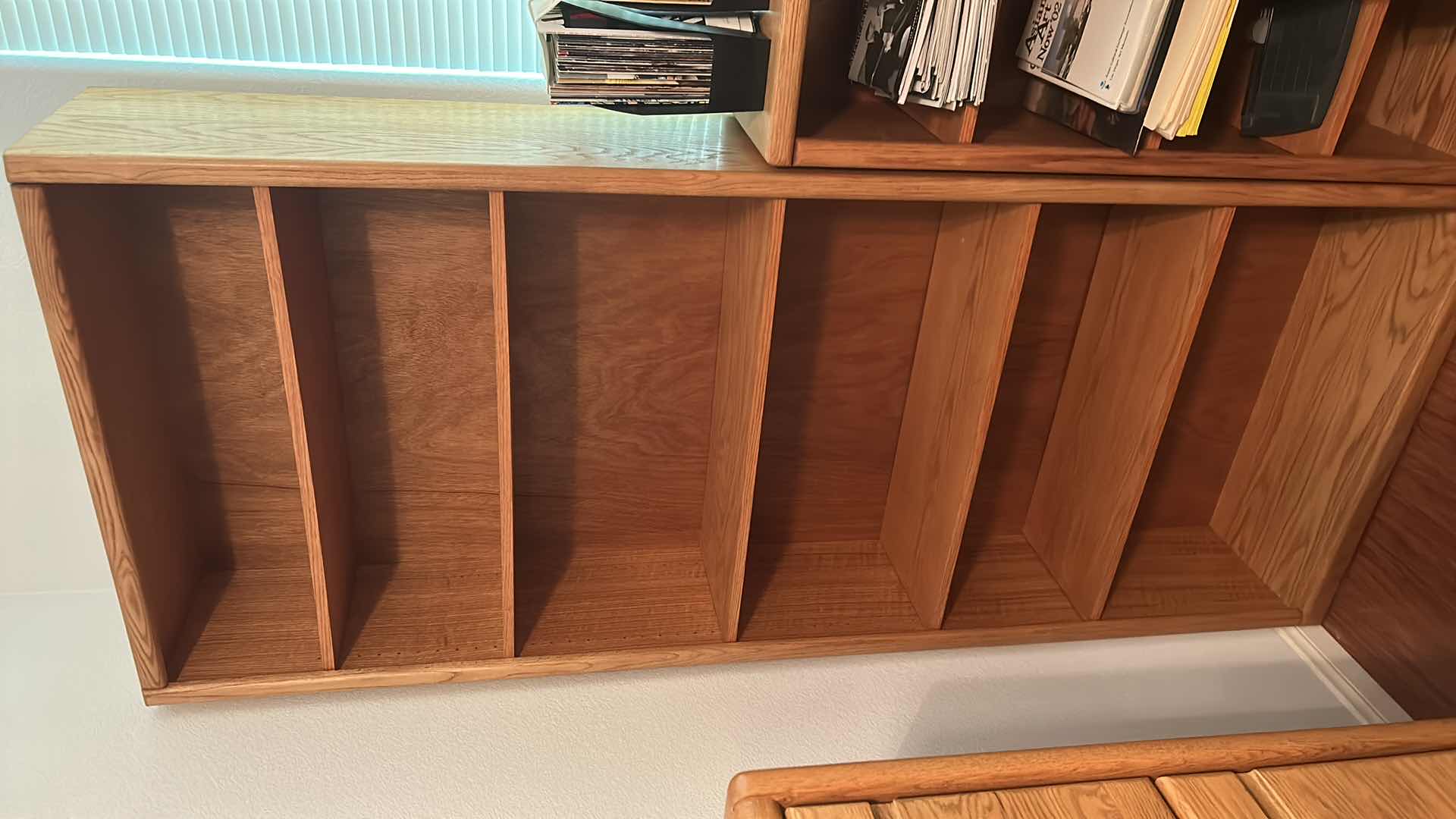Photo 2 of TALL WOOD BOOK SHELVES (ADJUSTABLE) 35” x 13” x H7’