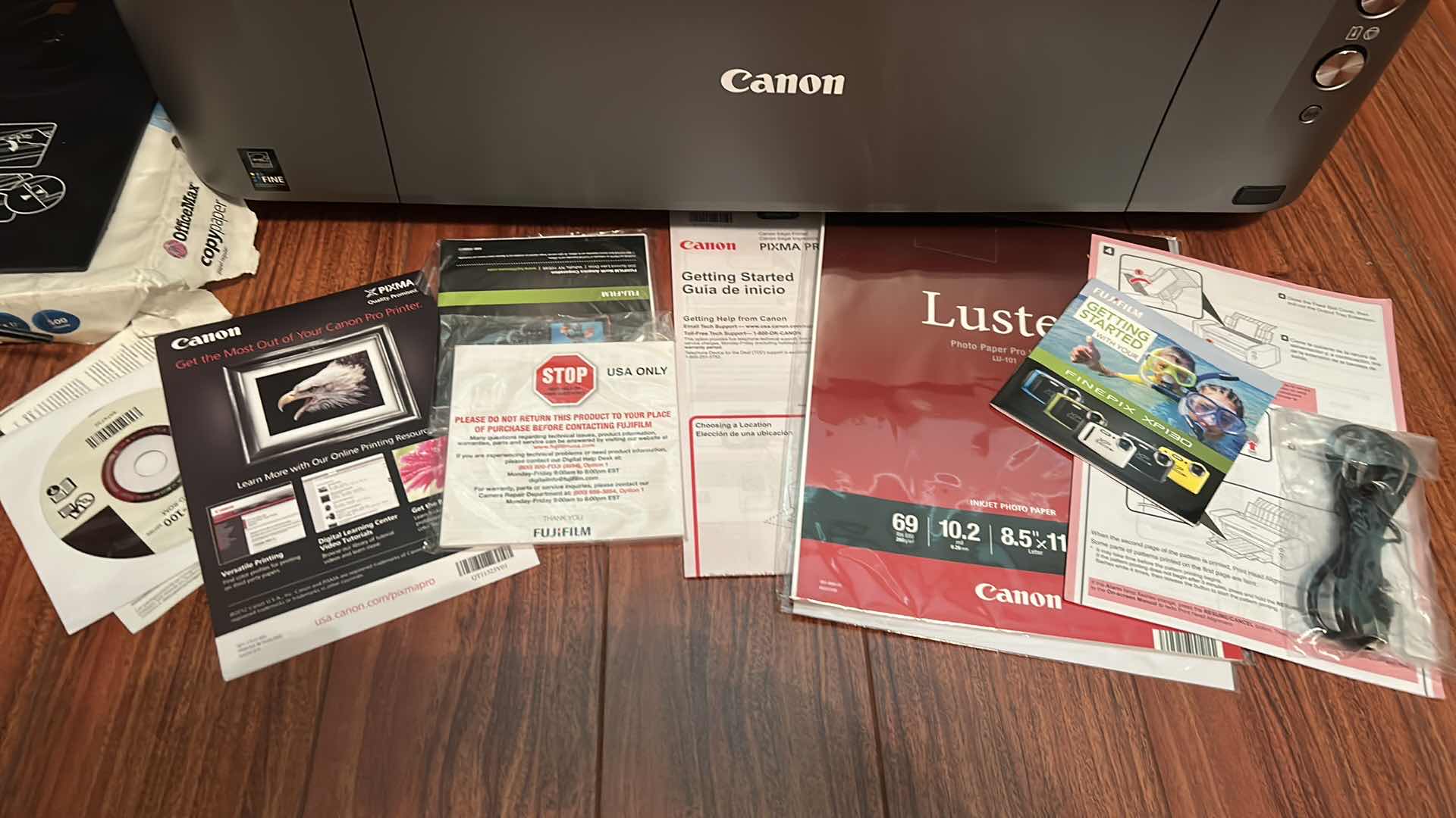 Photo 5 of NEW CANON PRO100 COPIER W PAPER AND MANUALS