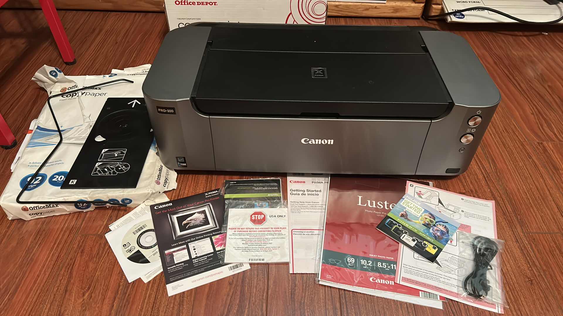 Photo 11 of NEW CANON PRO100 COPIER W PAPER AND MANUALS