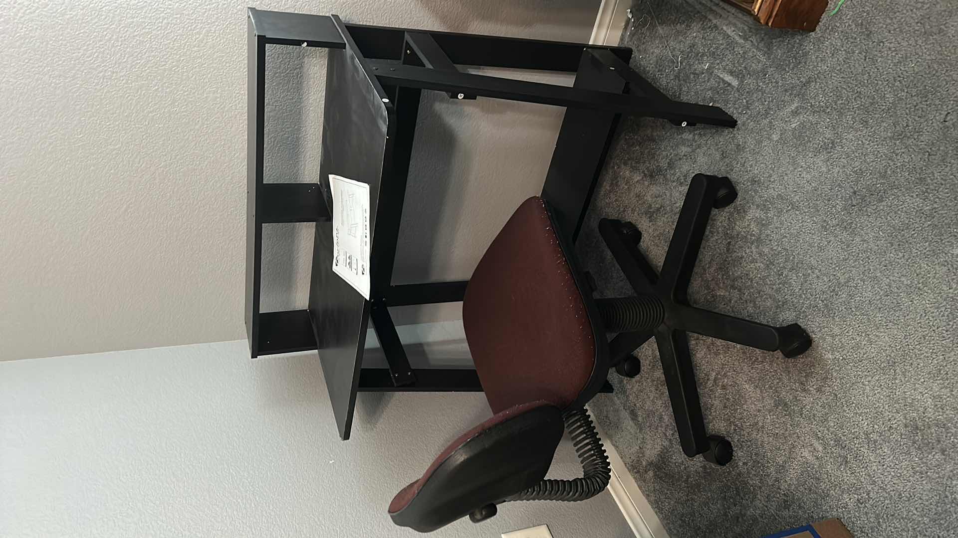 Photo 4 of FURINNO SMALL “A” FRAMED COMPUTER DESK AND CHAIR 32” x 18” x H35.5”