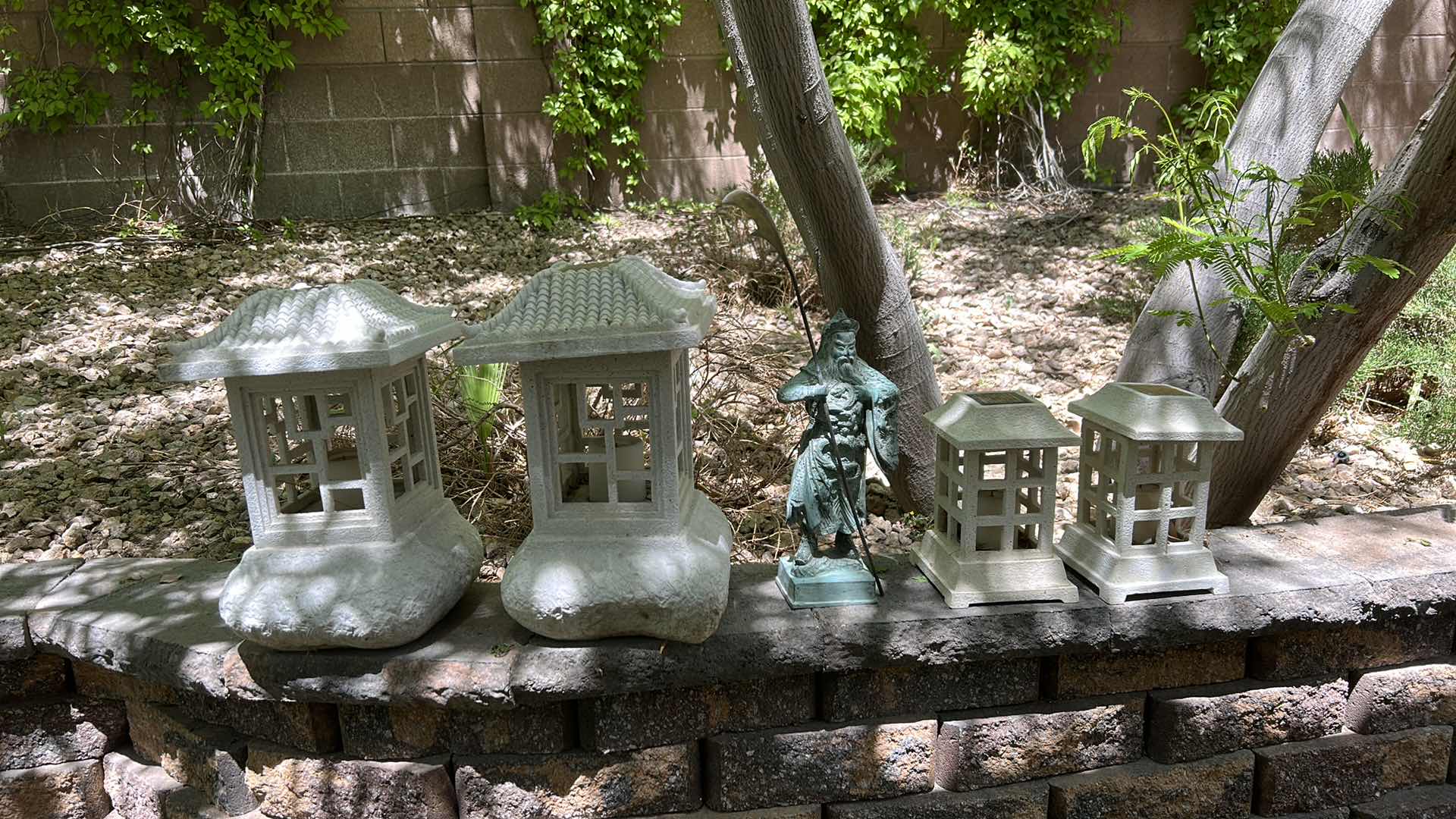 Photo 7 of OUTDOOR DECOR, SOLAR LAMPS AND METAL FIGURE