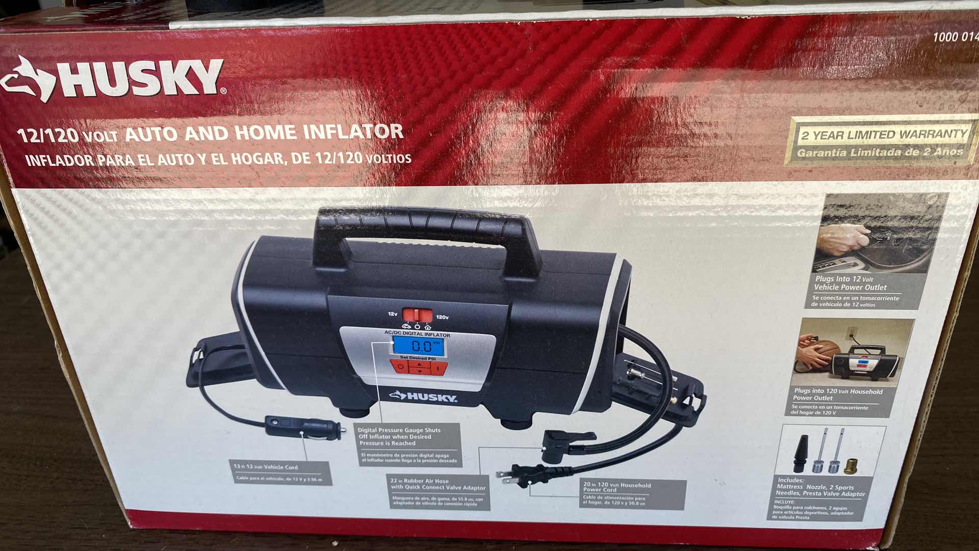 Photo 3 of HUSKY 12/120V AUTO AND HOME INFLATOR