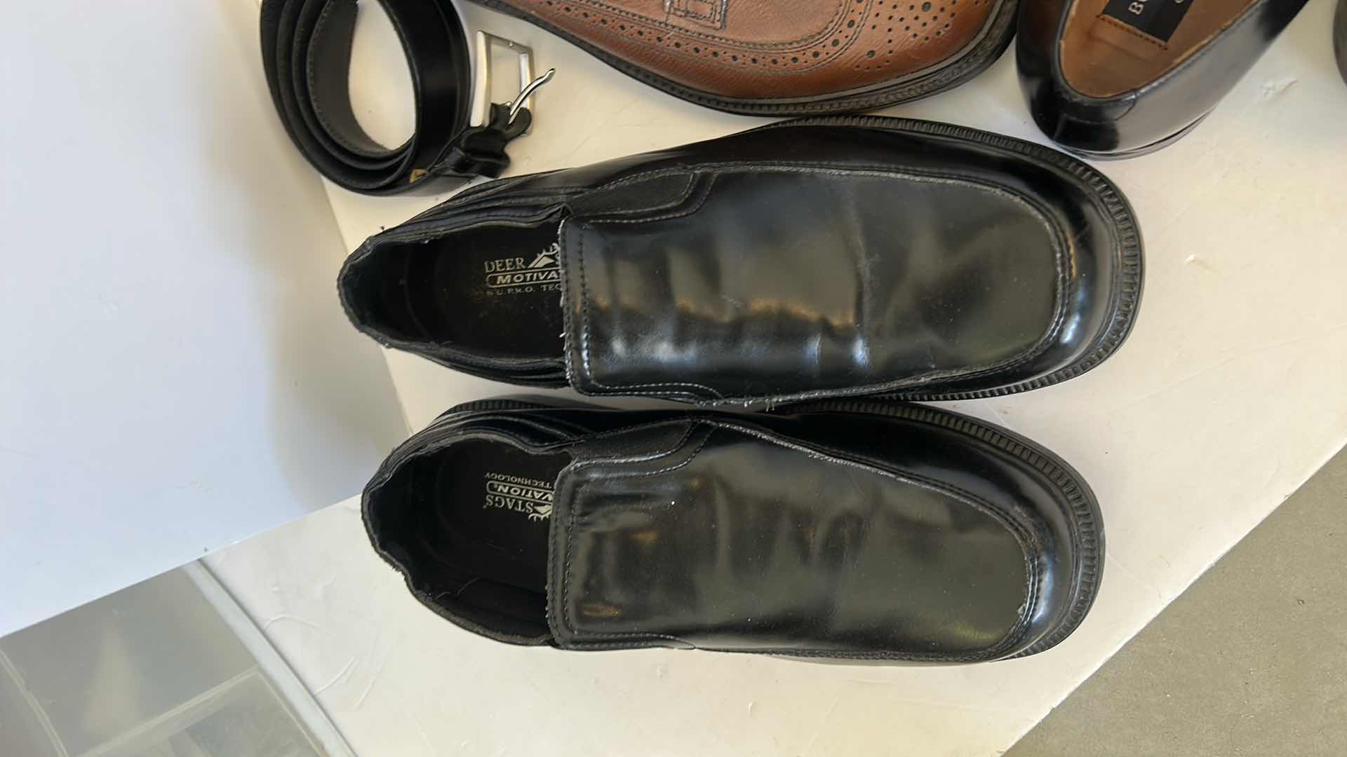 Photo 4 of FIVE PAIRS OF MENS SHOES SIZE 11 AND TWO BELTS