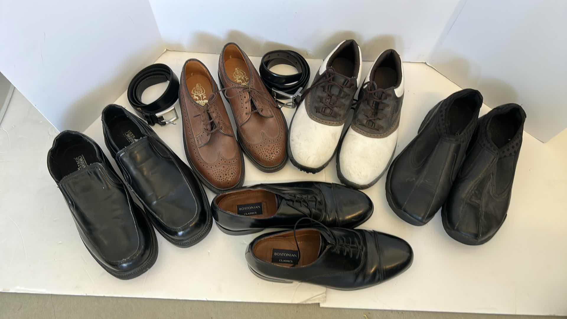 Photo 9 of FIVE PAIRS OF MENS SHOES SIZE 11 AND TWO BELTS