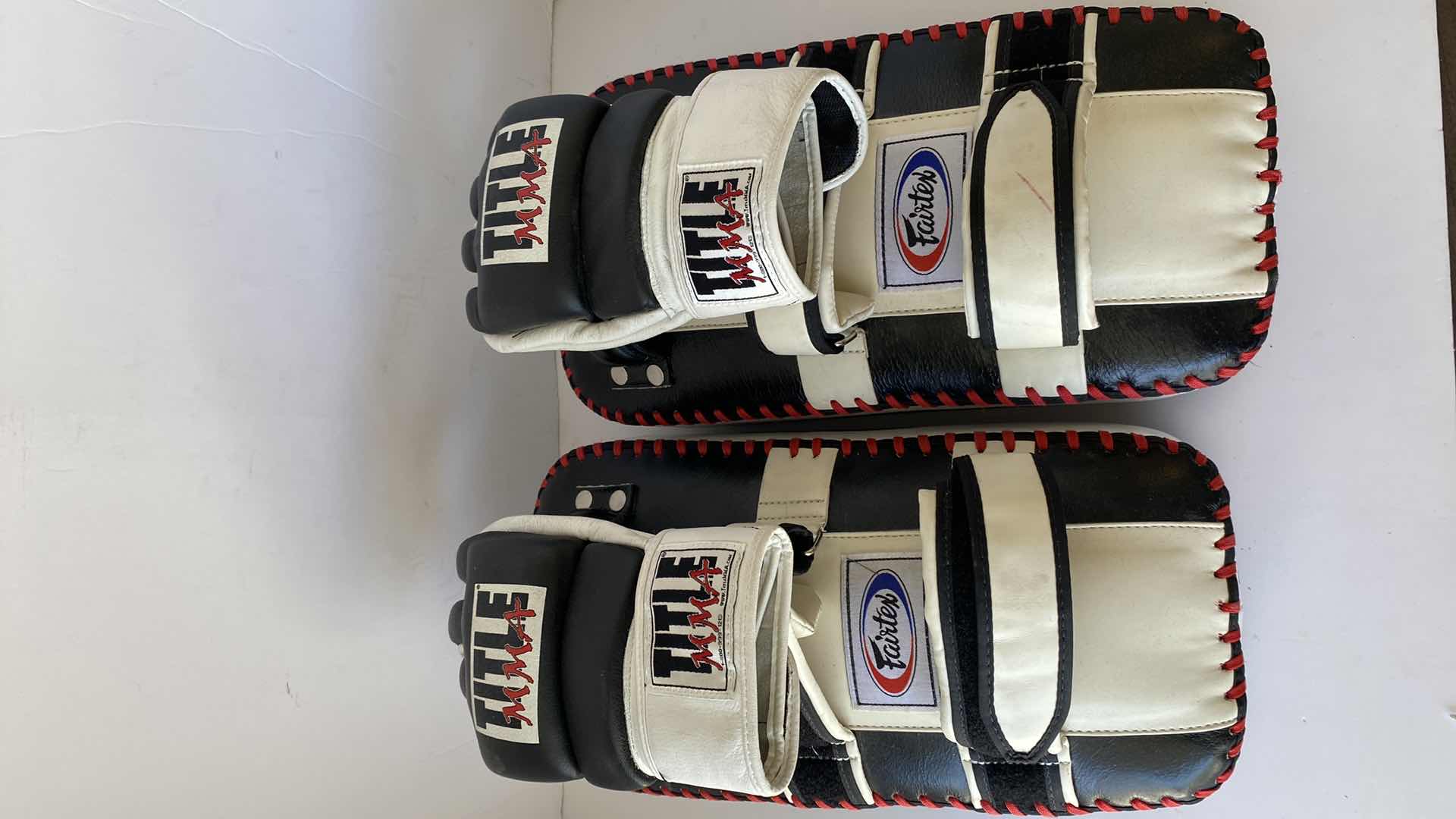 Photo 5 of FAIRTEX STANDARD CURVED KICK PADS AND GLOVES