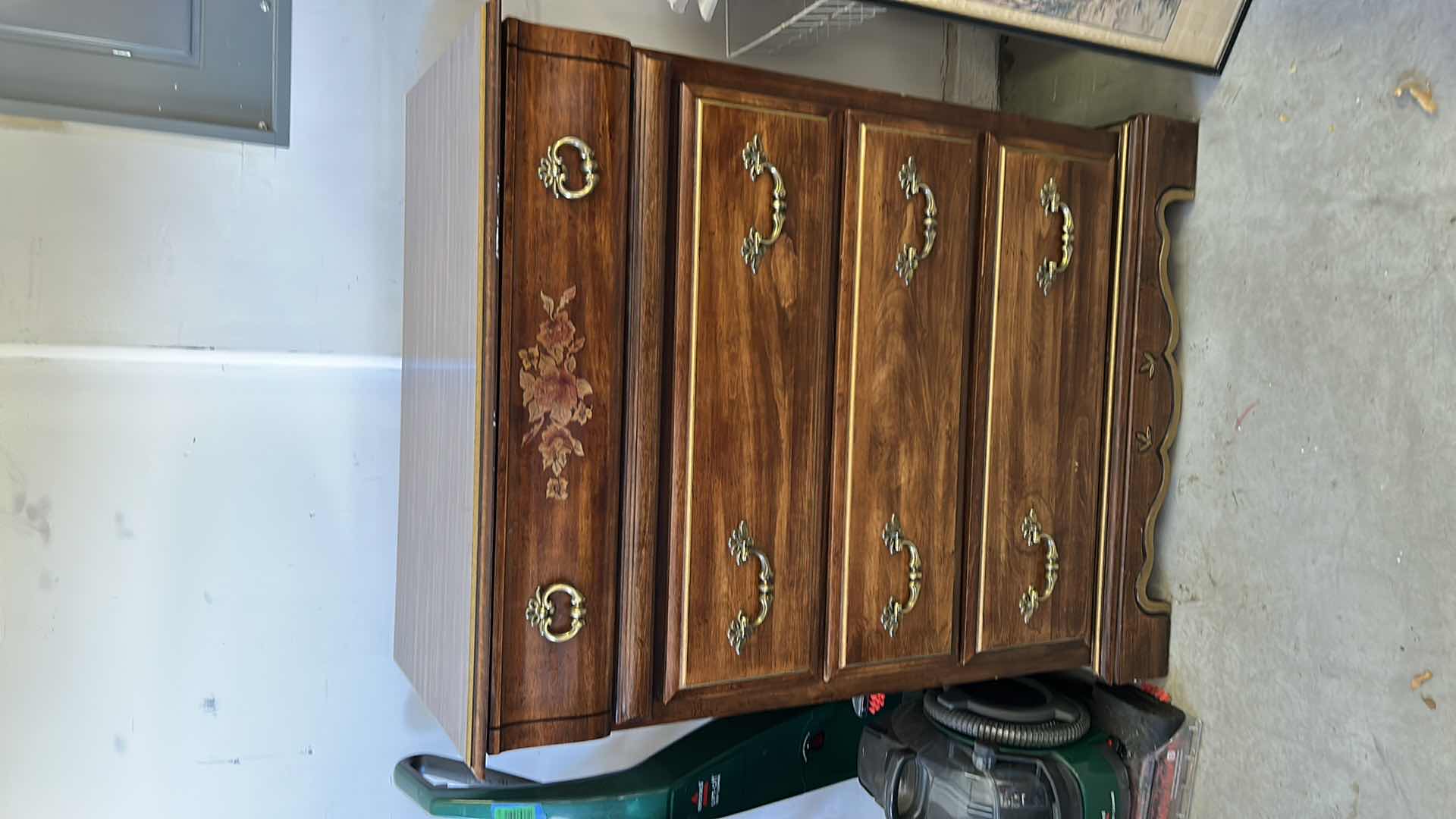 Photo 2 of VINTAGE  WOOD 4 DRAWER DRESSER