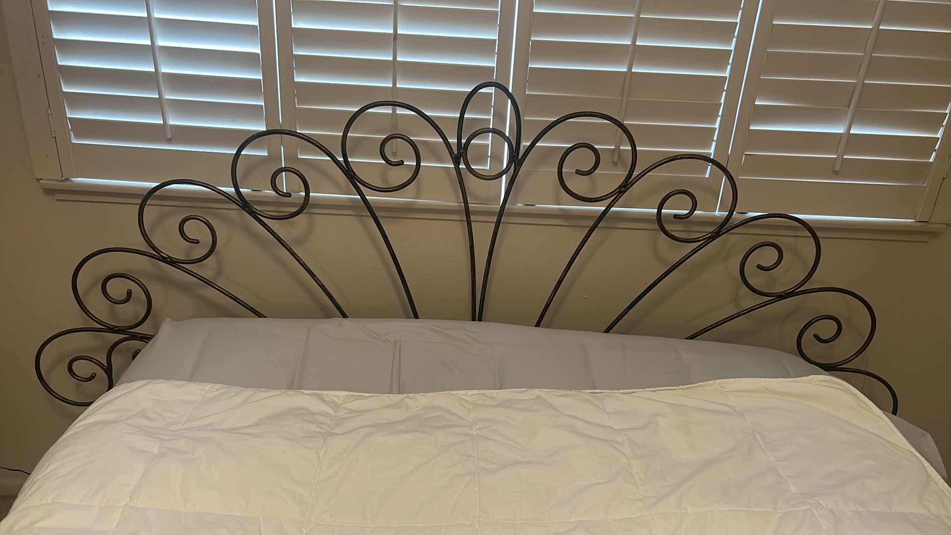 Photo 6 of METAL FANNED PEACOCK STYLE  FULL HEADBOARD