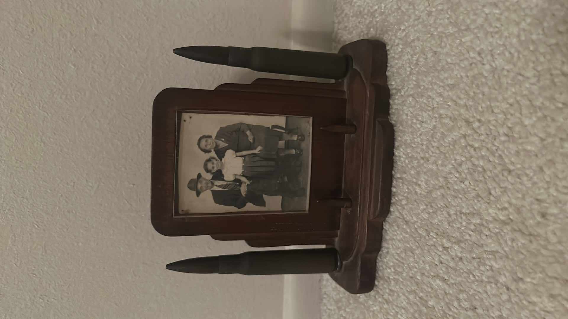 Photo 5 of VINTAGE CUSTOM WOOD FRAME (FROM A SAILOR ON NAVY SHIP USING BULLET SHELLS) 8” x 7.5”