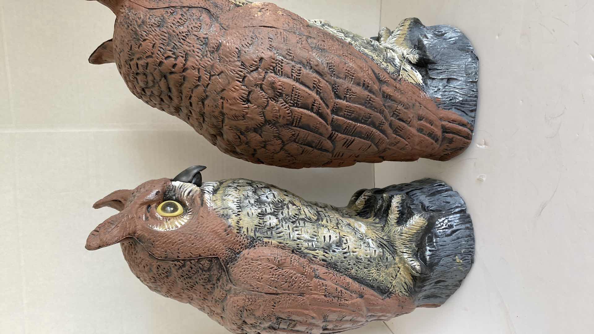 Photo 4 of PAIR OF PLASTIC OWLS H16”