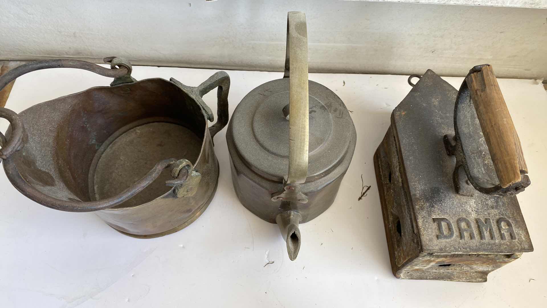 Photo 3 of ANTIQUE IRON GRINDER POT AND MORE