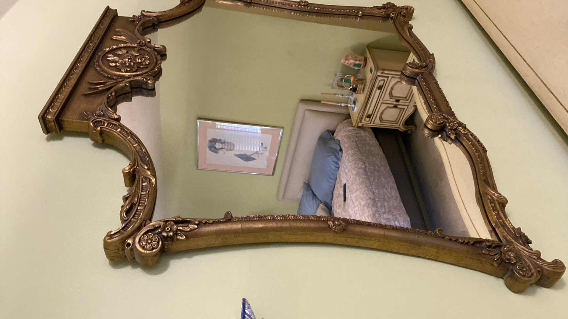 Photo 3 of VINTAGE ORNATE GOLD RESIN MIRROR 47” X 42”