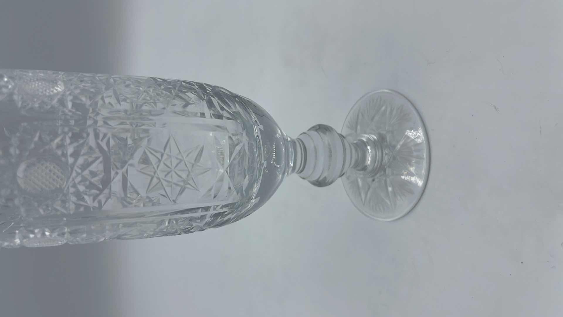 Photo 4 of HAND CUT CRYSTAL WEDDING FLUTES H 7” (SET OF 4)