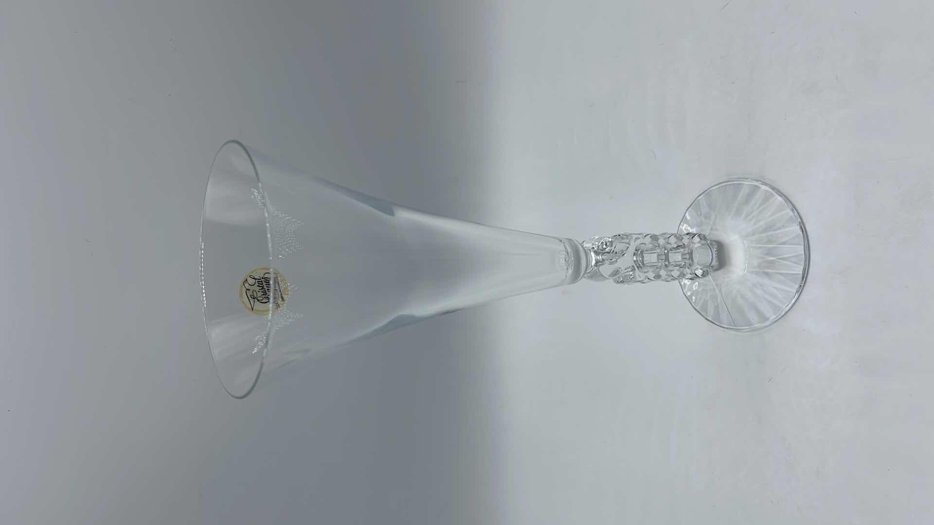 Photo 2 of CRISTAL D’ARQUES CHAMPAGNE GLASS H 10” W/PINEAPPLE NUT DISH 6”