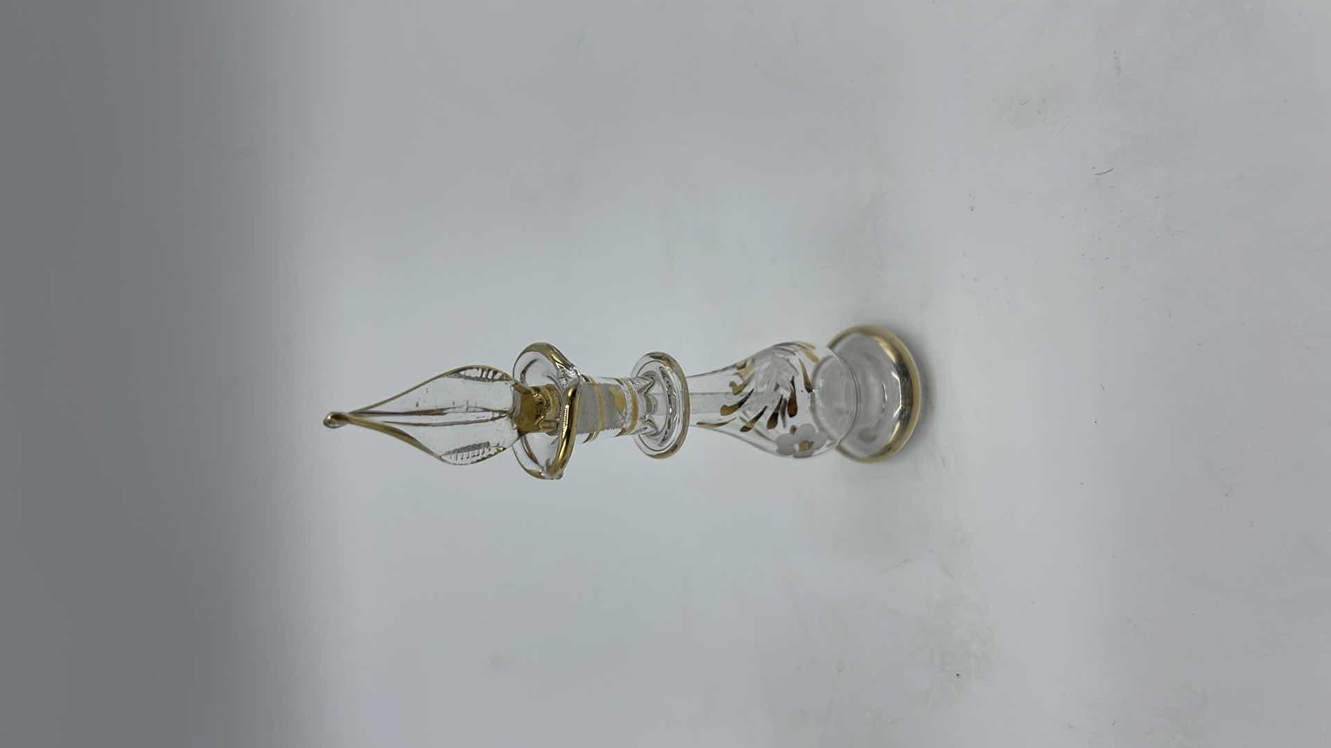 Photo 2 of HANDCARVED FIGURINES, VINTAGE GLASS PERFUME BOTTLE, BAMBOO PICK SET