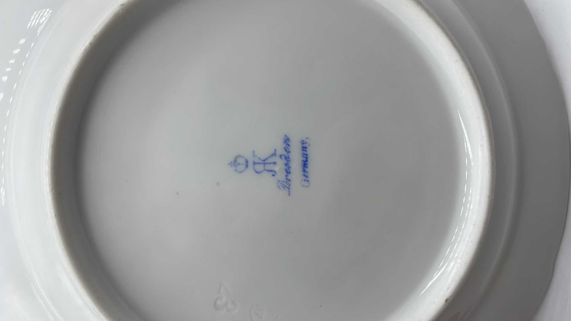 Photo 3 of ANTIQUE DRESDEN HIRSCH SAUCER BOWL, MADE IN GERMANY