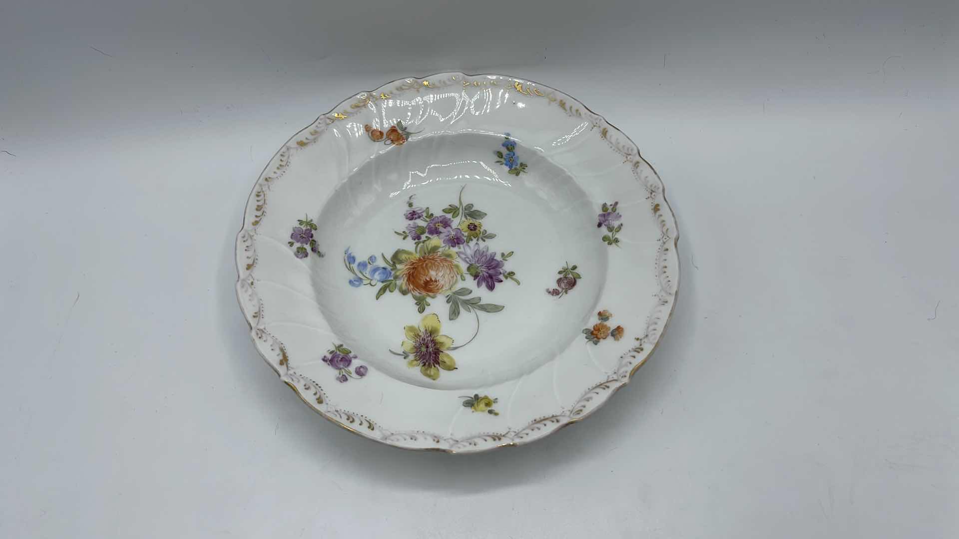 Photo 2 of ANTIQUE DRESDEN HIRSCH SAUCER BOWL, MADE IN GERMANY