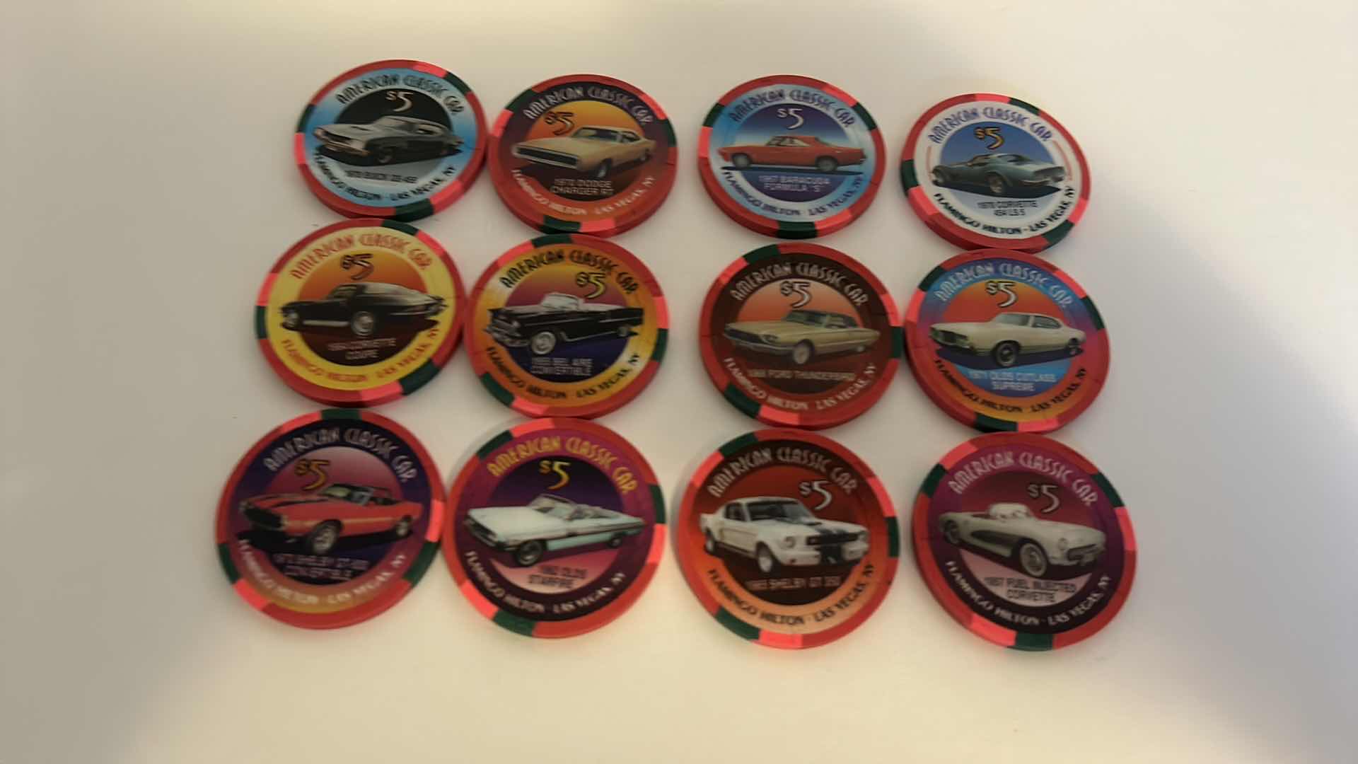 Photo 2 of 12- $5 FLAMINGO LIMITED EDITION POKER CHIPS