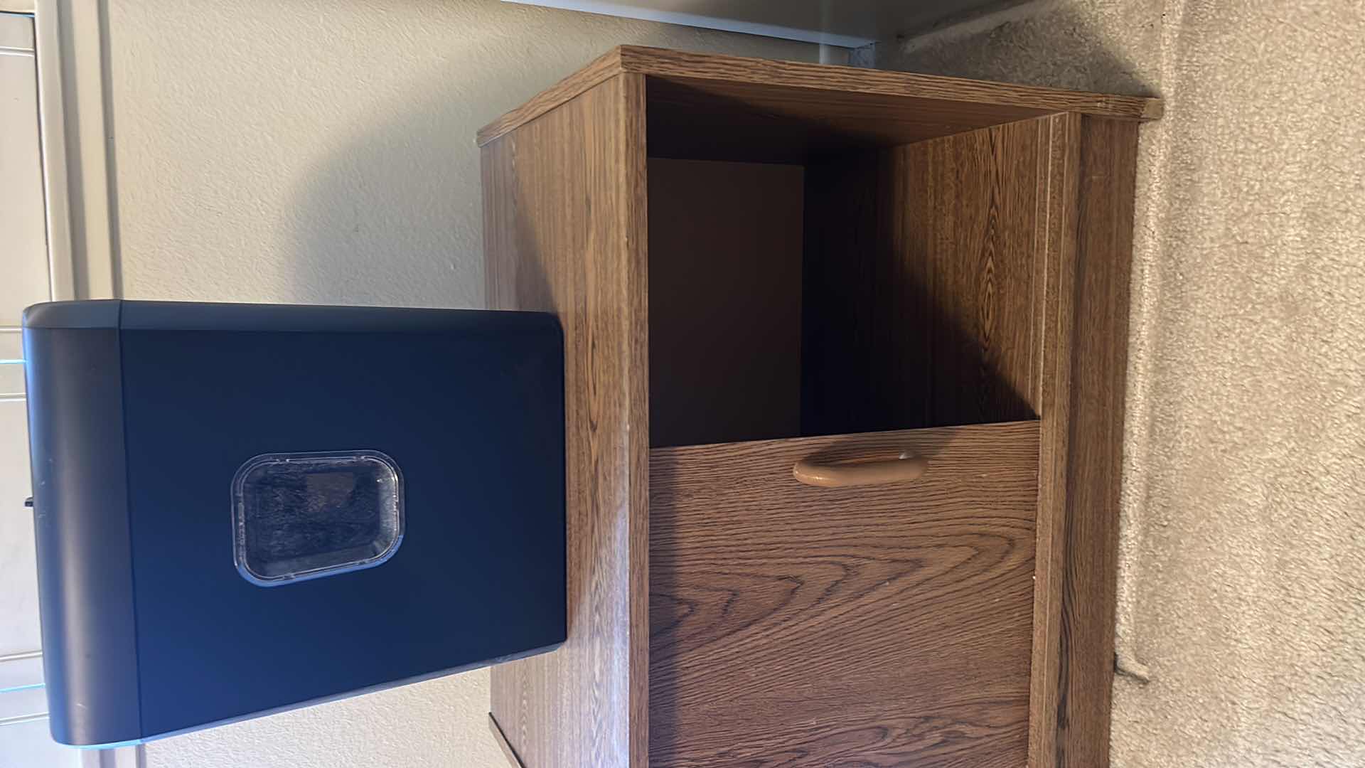 Photo 2 of SMALL WOOD CABINET AND PEN AND GEAR SHREDDER