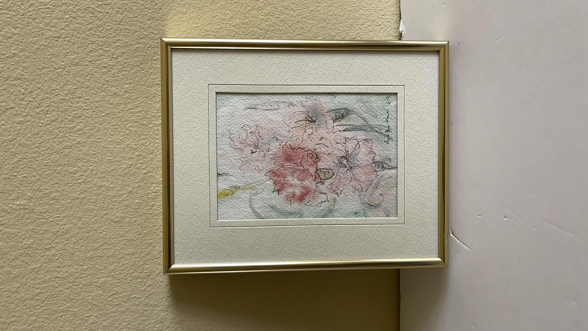 Photo 4 of ARTIST SIGNED WATERCOLOR FRAMED ARTWORK 8” X 10”