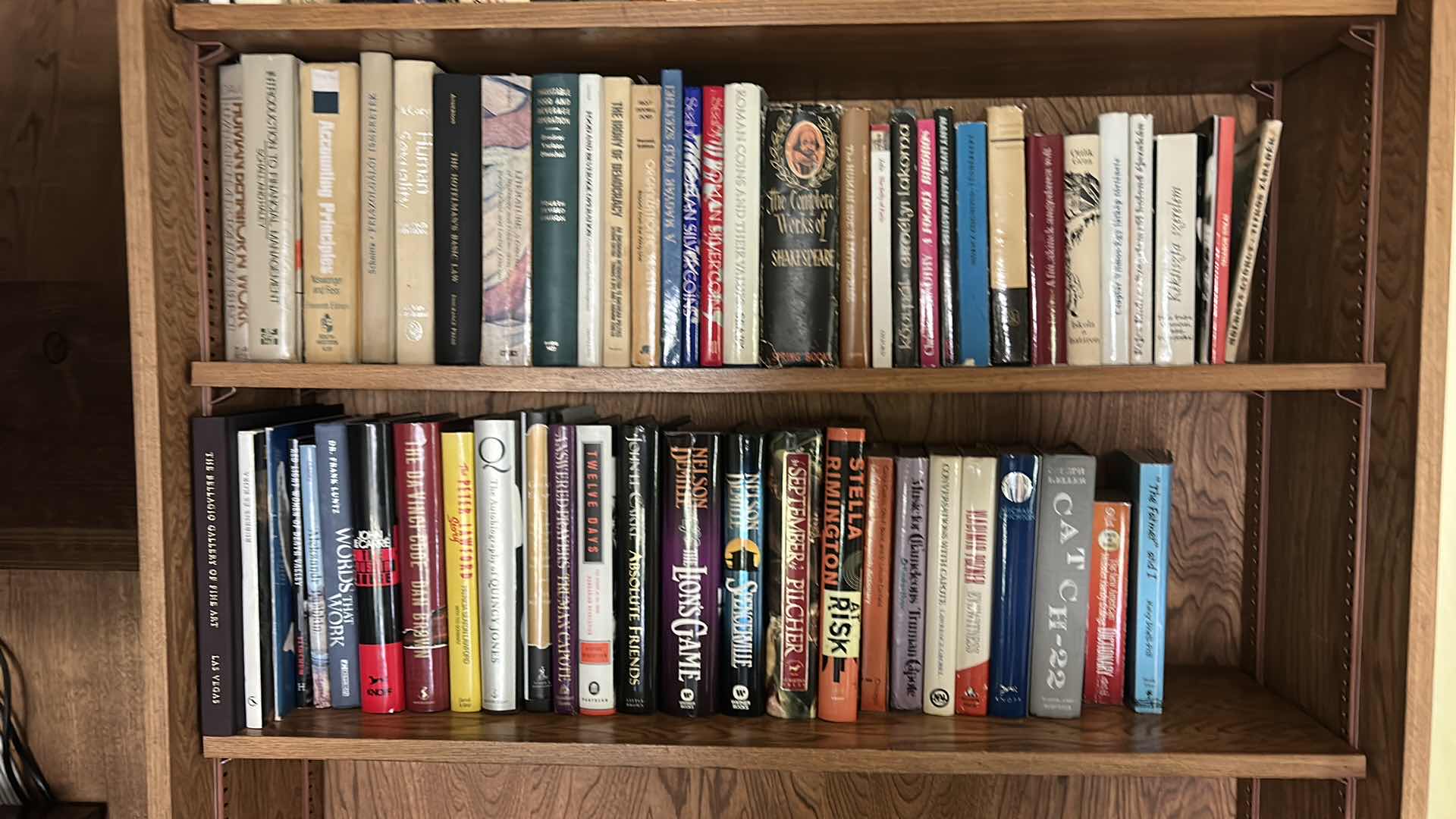 Photo 1 of TWO SHELVES OF BOOKS